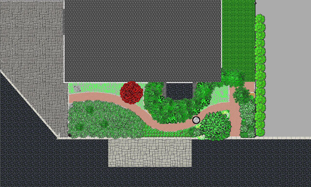 Konzeptplan, 2D, Gartenplanung, Gartendesign, Wesel
