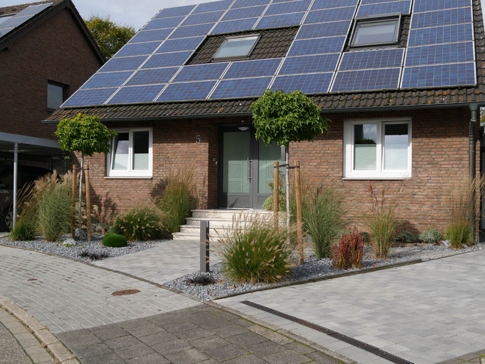 Vorgarten, Beetgestaltung, Gräser, Hochstamm, Gartengestaltung, Gartenbau, Wesel, Gilhaus