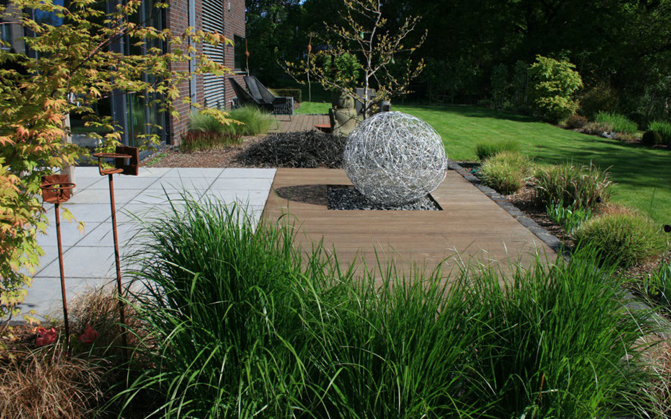 Holz, Naturstein, Terrasse, Beetgestaltung, Gartengestaltung, Gartenbau, Wesel, Gilhaus