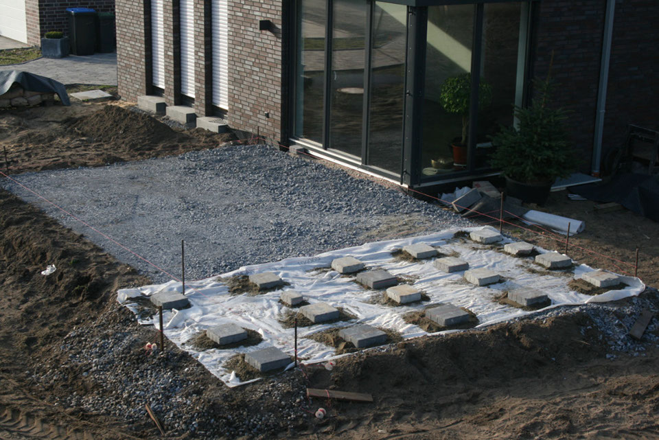 Terrassenbau, Holzdeck, Natursteinterrasse, Gartenbau, Gartenplanung, Wesel, Gilhaus